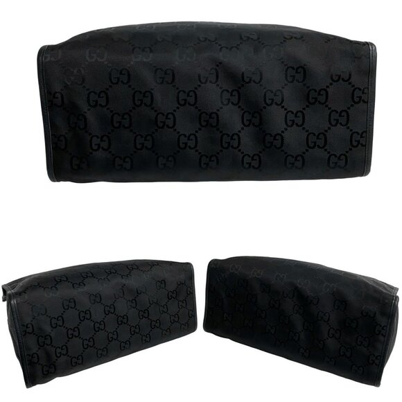 GUCCI Black Monogram Leather Shoulder Bag - Picture 6 of 9